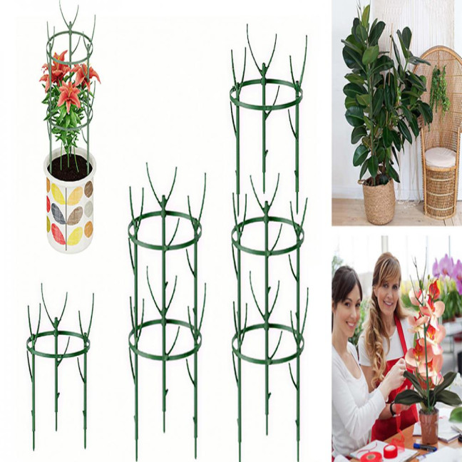 3/5/10Pcs/Set Monstera Plant Support Stake Stackable Garden Plant Support Pole Indoor Outdoor Tall Potted Climbing Plant Holder Stick Moss Pole 