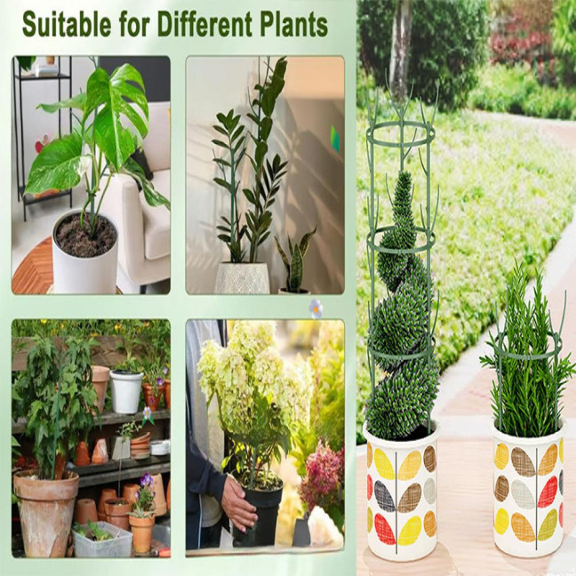 3/5/10Pcs/Set Monstera Plant Support Stake Stackable Garden Plant Support Pole Indoor Outdoor Tall Potted Climbing Plant Holder Stick Moss Pole 