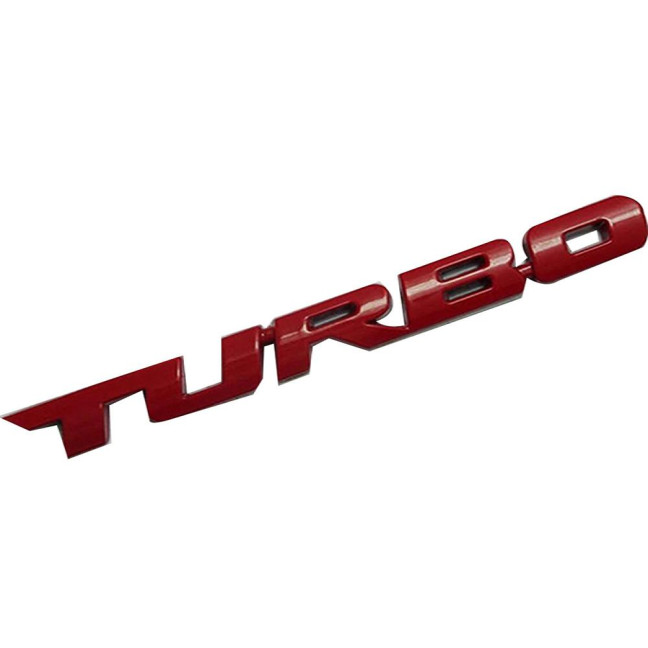 Cool 3D Alloy Metal Letter Turbo Car Motorcycle Emblem Badge Sticker Decal Decor