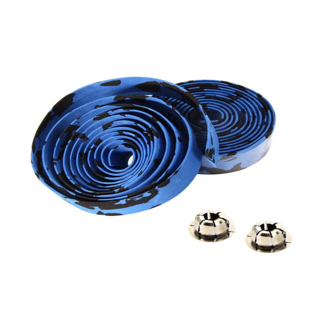 2Pcs Cycling Road Bike Sports Bicycle Handlebar Rubber Tape Wrap with 2 Bar Plug