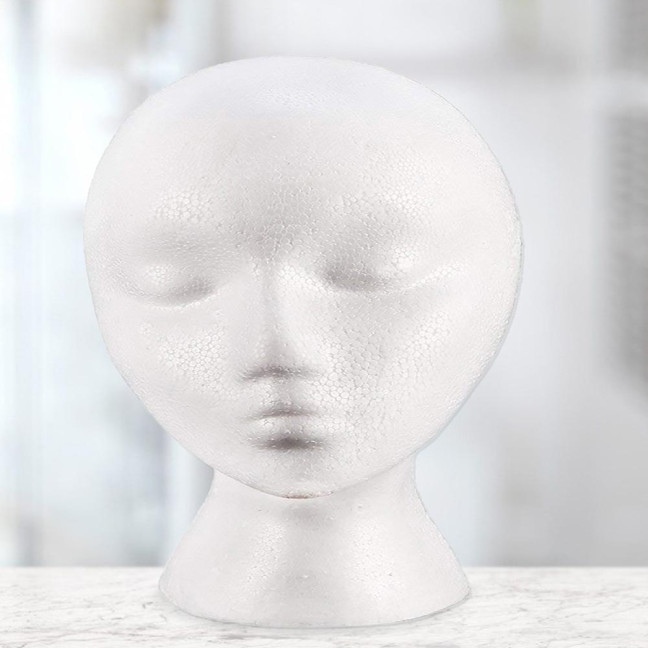 Foam Mannequin Head Reusable Head Model Mannequin Head Wig Holder Cap Display Stand for Salon Home Foam Mannequin Head Reusable Head Model Mannequin Head Wig Holder Cap Display Stand for Salon Home