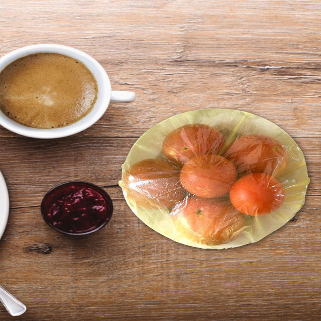 60Pcs Elastic Food Covers Food Grade Waterproof PET Elastic Food Storage Bags Stretch Wrap Bowl Covers Home Supplies