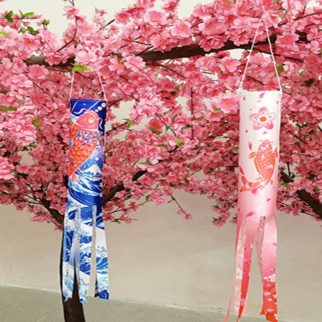 Hanging Ornament Exquisite Pattern Wear Resistant Fabric Fish Windsock Banners Hanging Flag Streamer Party Supplies