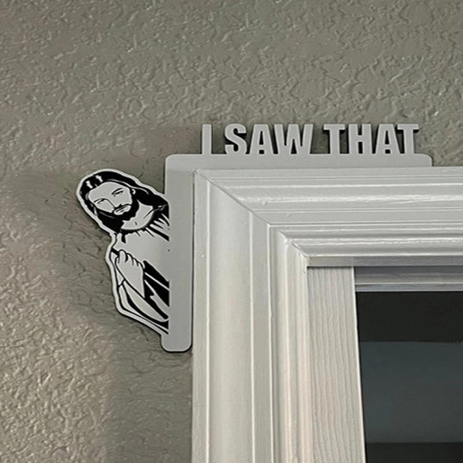Creative Door Frame Decorative Funny I Saw That Human Image Door Trim Household Supplies 