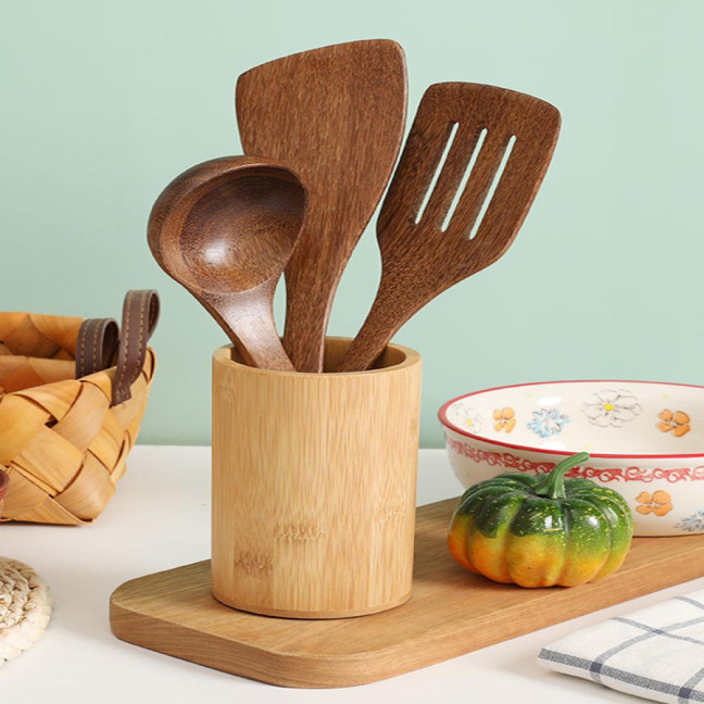 Cooking Spatula Heat-proof Anti-slip Wooden Daily Use Chef Cooking Wok Shovel Kitchenware Supplies 