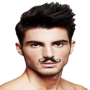 5Pcs Fake Beard Realistic Stylish Decorative Easy to Use Odorless Self-adhesive Novel Easily Removed Fake Mustache Halloween Supplies