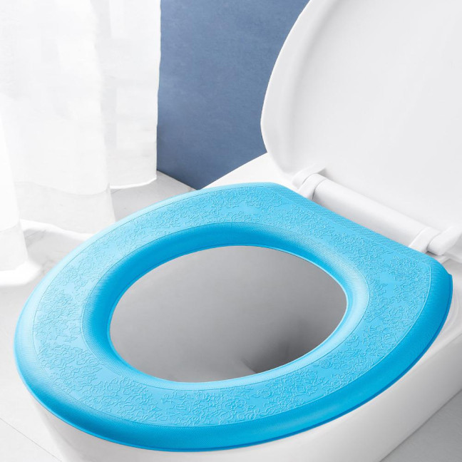 Flexible Toilet Cover All-inclusive Self-adhesive Waterproof Dorm Home Toilet Seat Thick Cushion Bathroom Accessory