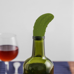 Silicone Stopper Resealable Flexible Long Term Use No Odor Wear-resistant Good Sealing Performance Cucumber Shape Beer Champagne Wine Cork Plug for Home