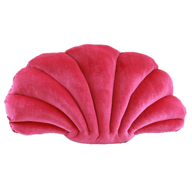 Throw Pillow Non-shedding Tear-Resistant High Elasticity Good Rebound Full Filling Breathable Shell Shape Throw Pillow Doll Home Decor