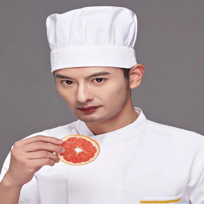 Kitchen Catering Work Chef Hat Men Women Solid Color White Chef Hat Anti Hair Loss Baking Cooking Costume Hat
