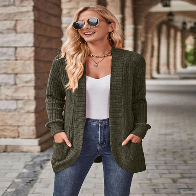 Women Sweater Jacket Open Stitch Knitted Solid Color Coat Loose Thermal Long Sleeved Commuting Dating Spring Fall Winter Outerwear Women Sweater Jacket Open Stitch Knitted Solid Color Coat Loose Thermal Long Sleeved Commuting Dating Spring Fall Winter Outerwear