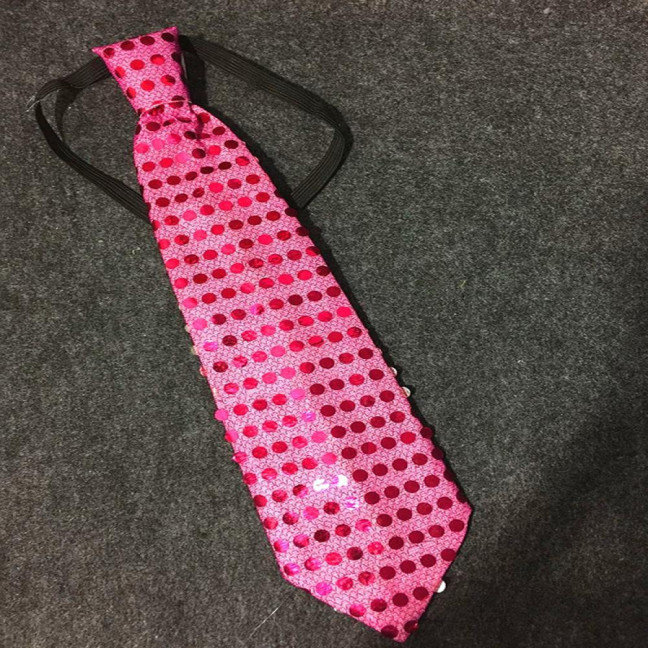 LED Luminous Tie Dot Print Button Battery Powered Necktie Men Women Colorful Sequins Glowing Tie Parties Nightclubs Accessories