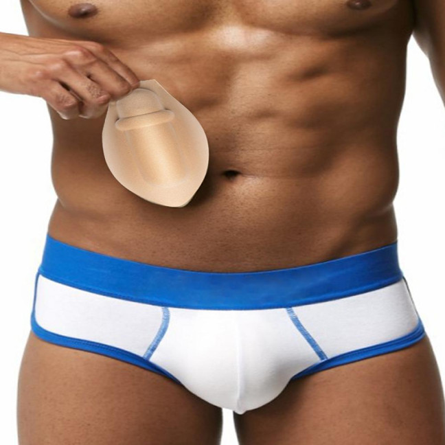 Men Underwear Push Up Cup Pad Fuller Look Underwear Pouch Bulge Enlargement Sponge Pad for Swim Trunks Daily Wear Sport Men Boxers Bulge Enhancement Sponge