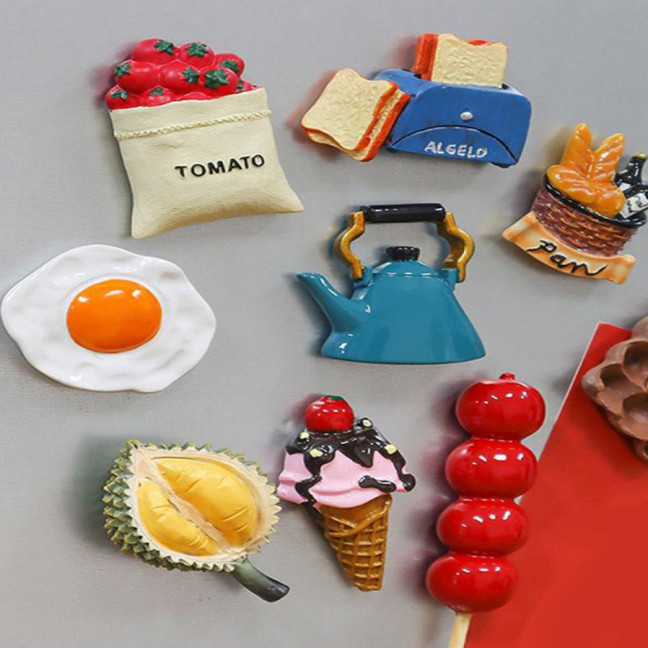 3D Simulated Food Fridge Magnet Cartoon Fried Egg Durian Ice Cream Cone Tomato Bread Maker Coffee Mug Refrigerator Magnet Home Office Kitchen Decoration 3D Simulated Food Fridge Magnet Cartoon Fried Egg Durian Ice Cream Cone Tomato Bread Maker Coffee Mug Refrigerator Magnet Home Office Kitchen Decoration