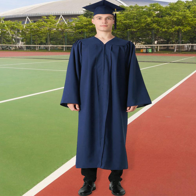 3 Pcs/Set Graduation Costume Matte Graduation Cap Shoulder Stoles And Gown Set Unisex Loose Fit Gown for High School College Postgrad Graduation Ceremonies