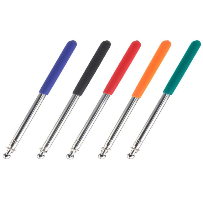 1.2/1.6M Telescopic Tour Guide Flag Pole with Non-slip Handle Heavy Duty Stainless Steel Extendable Teacher Pointer Banner Handheld Flag Pole 