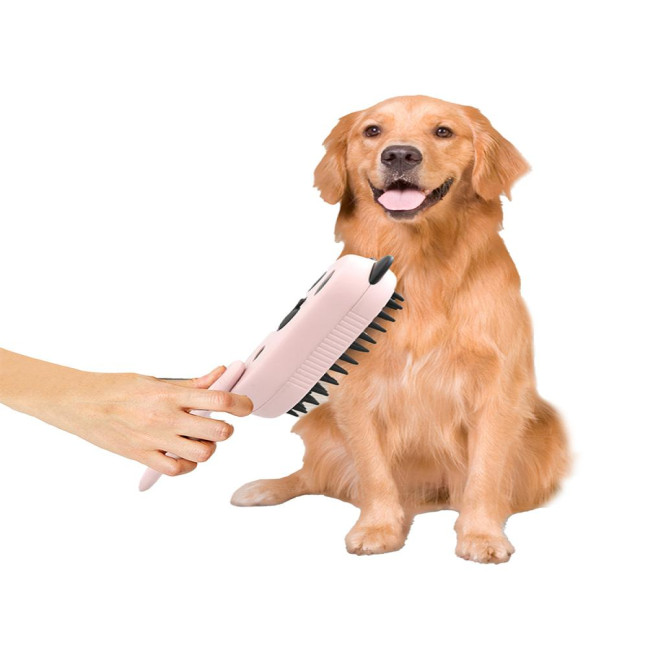 2 Pcs Cat Steam Brush Pet Spray Hair Removal Comb 3-in-1 Pet Grooming Massage Brush with Rotatable And Foldable Handle for Cats And Dogs