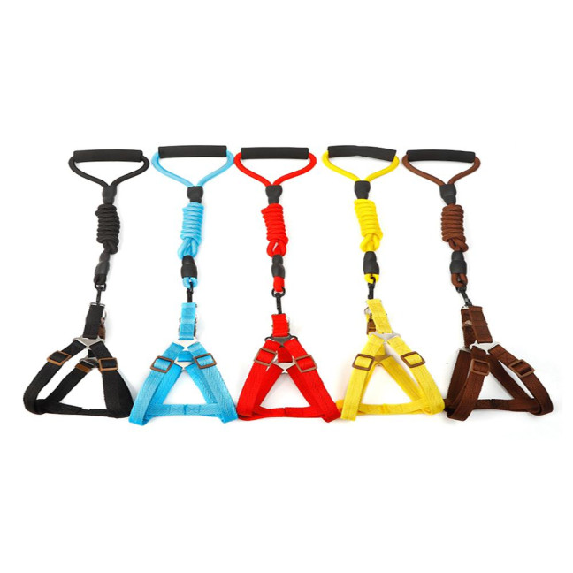 Dog Harness with Leash Dog Training Vest Lead Rope with Soft Padded Handle Pet Traction Supplies for Small And Medium Dogs Cats