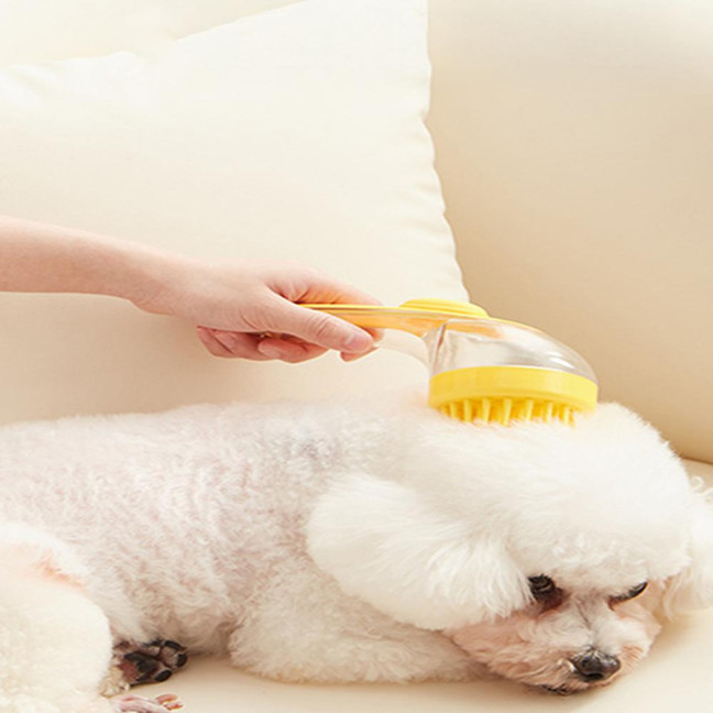 Pet Bath Brush Dog Soap And Shampoo Dispenser Pet Grooming Massage Scrubber for Long Short-Haired Dogs Cats