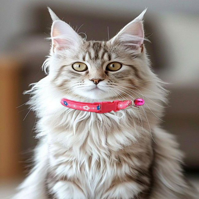 2 Pcs Pet Collar with Bell Floral Design Cat Collar with Buckle Adjustable Puppy Collar for Tiny Boys Girls Kitten Dogs Small Animals 2 Pcs Pet Collar with Bell Floral Design Cat Collar with Buckle Adjustable Puppy Collar for Tiny Boys Girls Kitten Dogs Small Animals