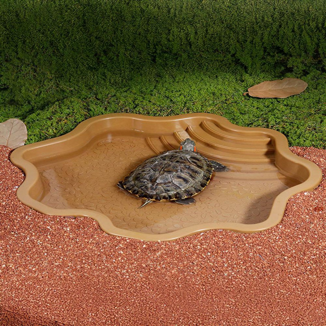 Reptile Bathing Pool Large Tortoise Feeding Dish Water Bowl with Ramp Aquarium Ornament for Lizard Gecko Snake Turtle Bearded Dragon Reptile Bathing Pool Large Tortoise Feeding Dish Water Bowl with Ramp Aquarium Ornament for Lizard Gecko Snake Turtle Bearded Dragon