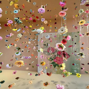 Artificial Flower Garland Faux Wildflower Hanging Decoration Fake Floral Vines Curtain for Spring Summer Home Garden Wedding Party Arch Wall Decor