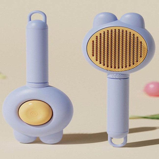 Self Cleaning Slicker Brush Pet Grooming Shedding Brush Gentle Pet Undercoat Hair Remover Comb for Long And Short Cats Dogs 