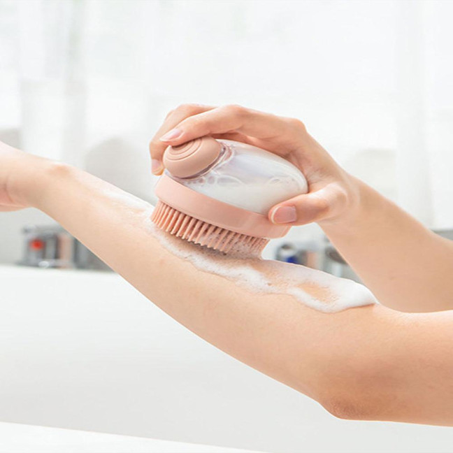 1/3Pcs Pet Bath Brush with Shampoo Dispenser Ergonomic Massage Actions All-in-one Deep Cleaning Shower Brush