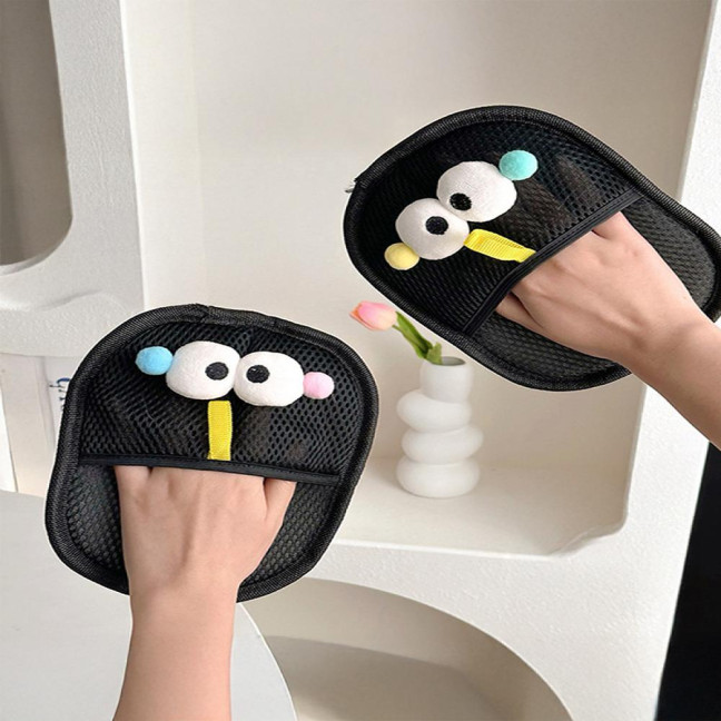 Pet Hair Remover Gloves Electrostatic Pet Hair Removal Gloves for Couch Carpet Car Seat Cartoon Design Reusable Grooming Glove for Cats Dogs