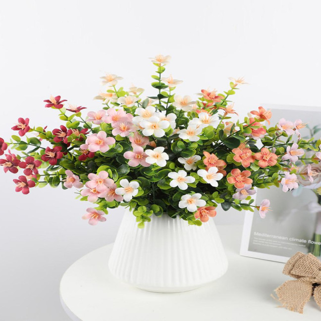 Artificial Flowers Bunch UV Resistant Artificial Plants Outdoor Faux Flowers Greenery Shrubs for Indoor Vase Outside Window Box Garden Patio Decor Artificial Flowers Bunch UV Resistant Artificial Plants Outdoor Faux Flowers Greenery Shrubs for Indoor Vase Outside Window Box Garden Patio Decor