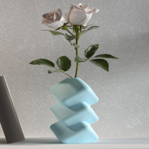 1 Set DIY Flower Vase Silicone Mold Handmade Stacking Cube Decorative Vase Epoxy Resin Casting Mold Vase Crafts Making Gypsum Cement Mold 