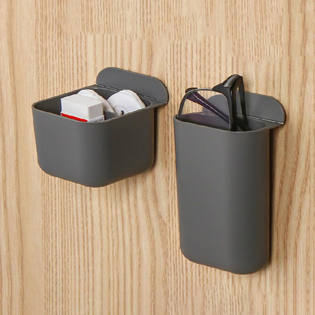 Desktop Storage Box Pen Holder Large Capacity Self Adhesive Simple Installation Pencil Storage Box Table Stationery Organizer