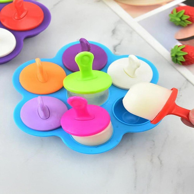 Popsicle Molds for Kids Reusable Ice Pop Mold with Sticks Homemade Mini Toddler Popsicle Mold BPA-Free Food-Grade Non-Stick Tray