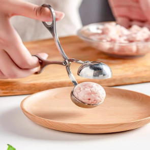Stainless Steel Meatball Maker Fish Ball Rice Making Mold for Round Meatballs Ice Cream Fruits Pasta Kitchen Gadgets 