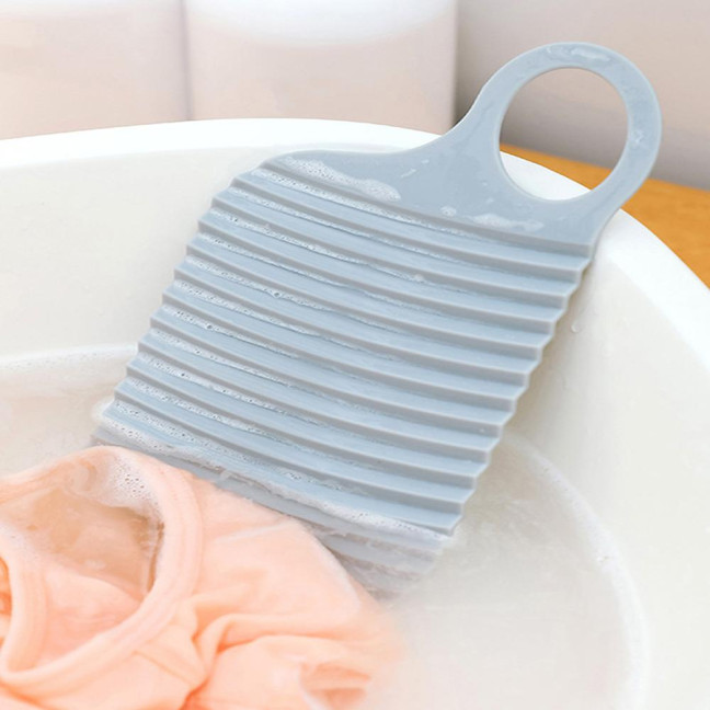 2/3Pcs Mini Washing Board Ergonomic Handle Lightweight Thickened Non-slip Portable Travel Handheld Underwear Sock Towel Laundry Washing Board 