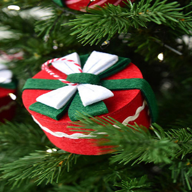 Christmas Mini Candy Box Ornaments Small Gift Box Tree Hanging Decoration for Xmas New Year Party Decor