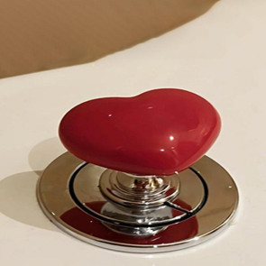 8Pcs Toilet Press Button Easy Installation Clean Reusable Heart-Shaped Design Toilet Flush Button Replacement