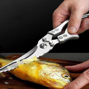 Kitchen Scissors Heavy Duty Poultry Shears with Safety Lock Stainless Steel Blades Meat Fish Vegetables Cutting Shears 