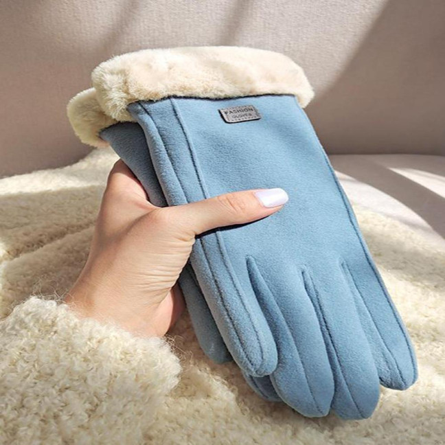 Women Winter Gloves Fleece Lined Touchscreen Gloves Thickened Warm Full Finger Windproof Gloves for Outdoor Sports Cycling Driving 