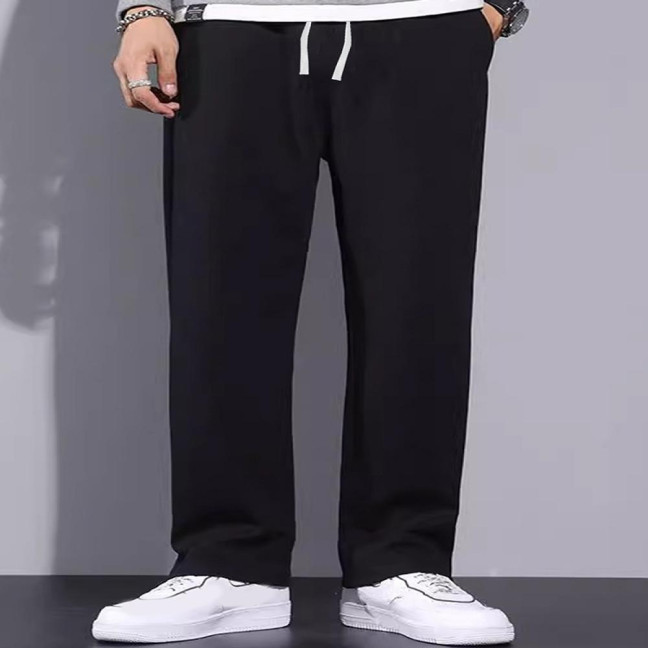 Men Thick Sweatpants Autumn And Winter Drawstring Waist Loose Casual Pants Fleece Lined Warm Trousers for Daily Wear Gym Men Thick Sweatpants Autumn And Winter Drawstring Waist Loose Casual Pants Fleece Lined Warm Trousers for Daily Wear Gym