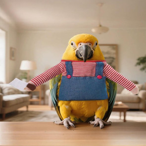 Parrot Clothes Birds Fun Cosplay Outfit Striped Romper with Arm for Parakeet Cockatiel Daily Wear Costume Parties Dress-up