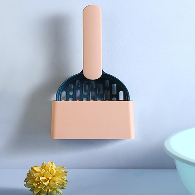 Cat Litter Shovel with Holder Cat Poop Scoop Sifting Shovel with Base Easy Clean Pet Waste Scooper for All Breeds Cat Litter Shovel with Holder Cat Poop Scoop Sifting Shovel with Base Easy Clean Pet Waste Scooper for All Breeds