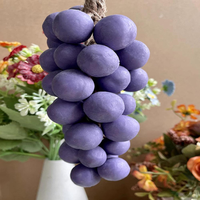Grape Cluster Handmade Soap 250g Scented Cold-Process Soap for Face Body Realistic Moisturizing Soap Gift for All Skin Types 