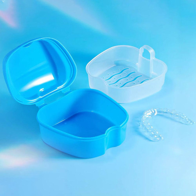 Dentures Case Portable Soaking Denture Bath Box with Strainer Basket Invisible Brace Retainer Mouth Guard Dental Aligner Container Holder Dentures Case Portable Soaking Denture Bath Box with Strainer Basket Invisible Brace Retainer Mouth Guard Dental Aligner Container Holder