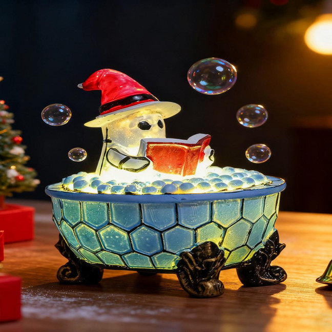 Ghost Bubble Bath Lamp USB Powered Cute Ghost Night Light Halloween Ghost Nightlight Bedroom Christmas Party Decor Ghost Bubble Bath Lamp USB Powered Cute Ghost Night Light Halloween Ghost Nightlight Bedroom Christmas Party Decor