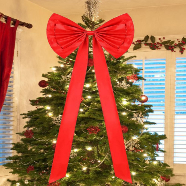 Extra Large Christmas Tree Topper Bows 70.9