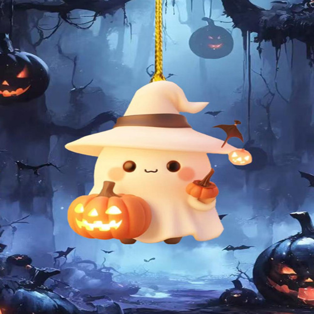 Halloween Ornament Cute Ghost Pumpkin Decor Car Interior Decor Pendant Decoration for Halloween Party Gift