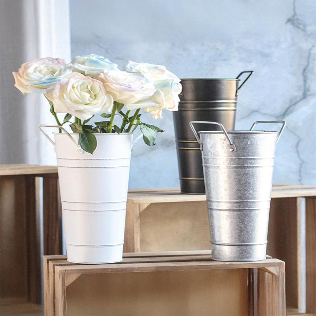 Decorative Umbrella Stand Retro Style Iron Art Flower Bucket Multipurpose Indoor Umbrellas Canes Organizer Entryway Organizer