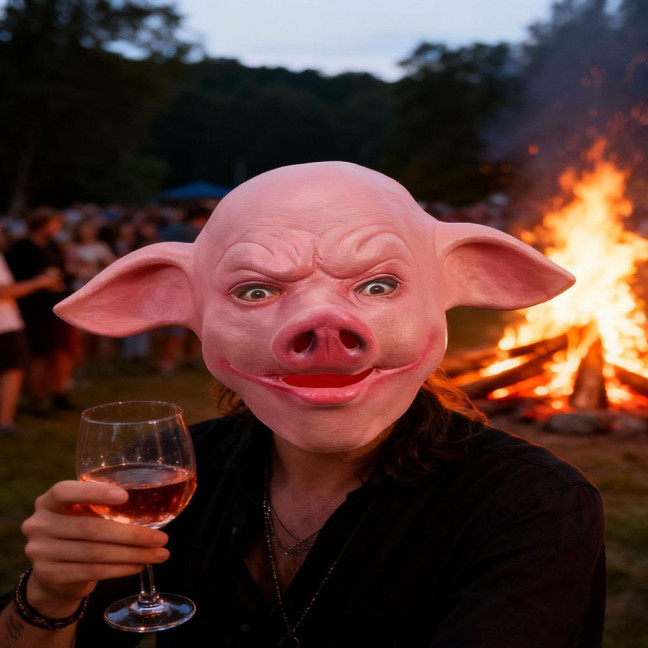 Halloween Horror Pig Head Mask Realistic Bad Face Mask Role-playing Scary Pig Head Costume Party Cosplay Props 