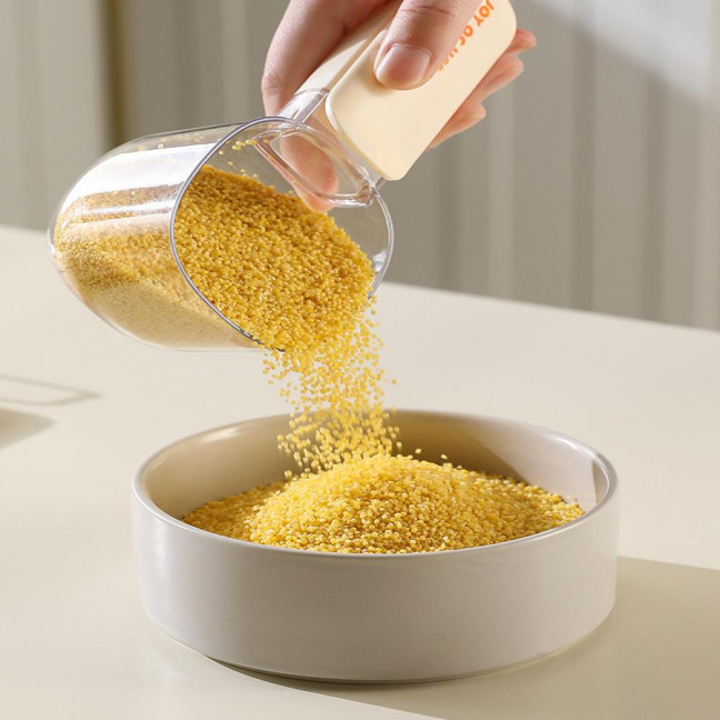 Pet Food Measuring Spoon with Scale Bag Sealing Clip Multi-functional Rice Flour Scoop Kitchen Utility Tool Pet Food Measuring Spoon with Scale Bag Sealing Clip Multi-functional Rice Flour Scoop Kitchen Utility Tool